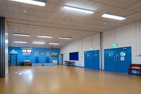 A photograph of the Balfour community centre main hall