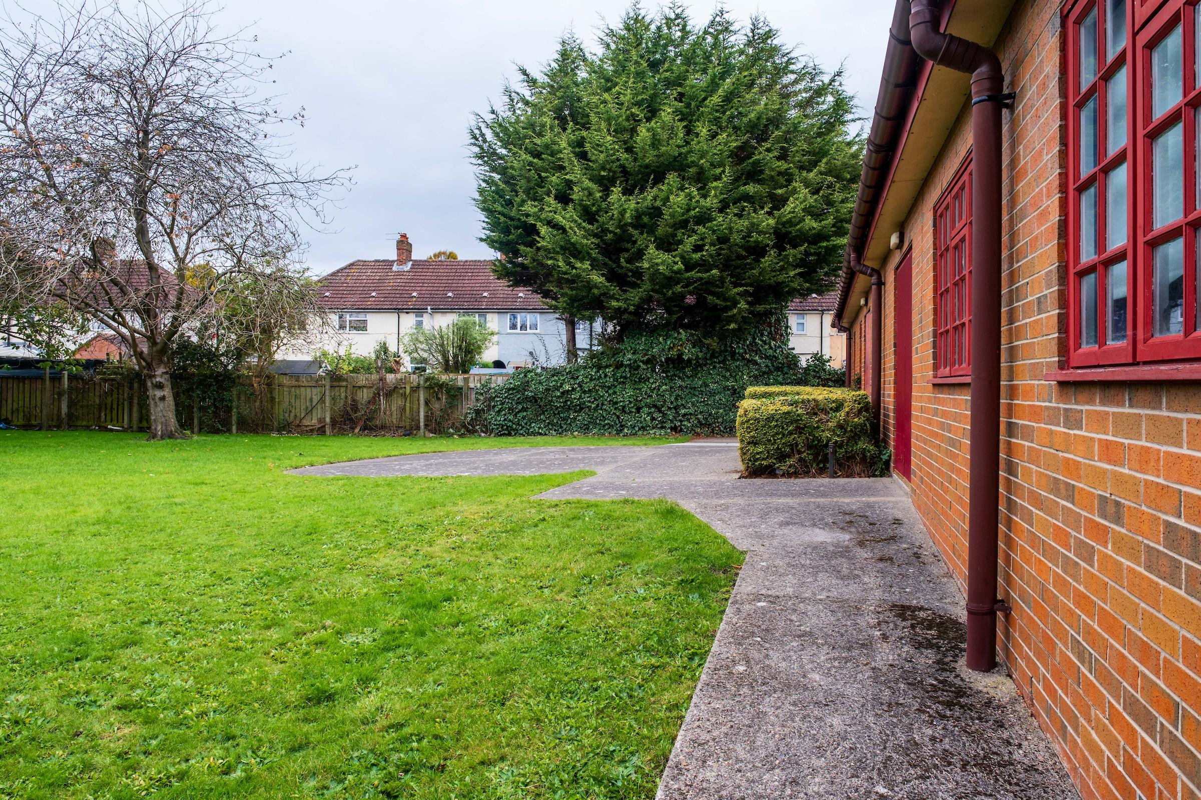 A photograph of the North Hull community centre garden area