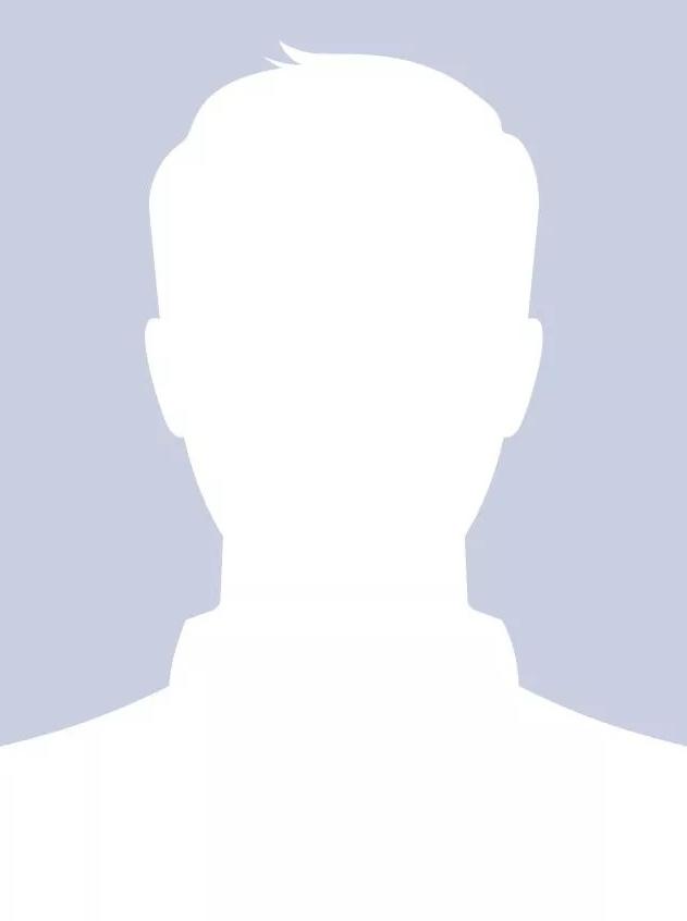 A white silhouette of a person from the shoulders up against a pale blue background.