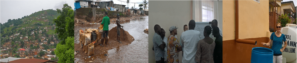 A collage of images from the visit to Sierra Leone